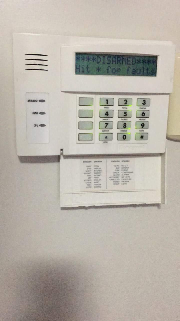 Teclado de panel de alarma